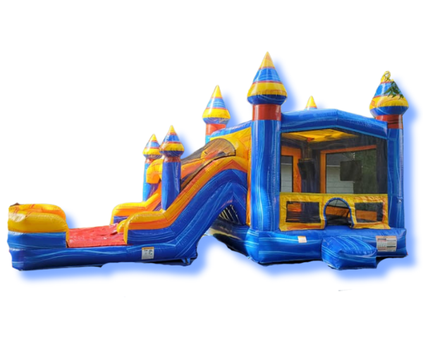 Blue Castle with Dry Slide Blue Castle with Dry Slide